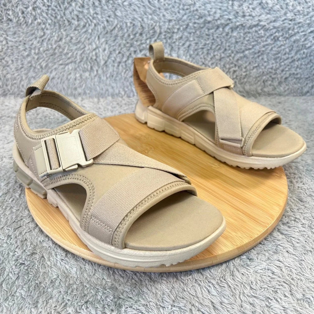 Asics‎ Sandals Tan Mens 11 Gel-Quantum 90 SD Athleisure Buckle Strap Comfort Asics‎ Sandals Tan Mens 11 Gel-Quantum 90 SD Athleisure  main image 3